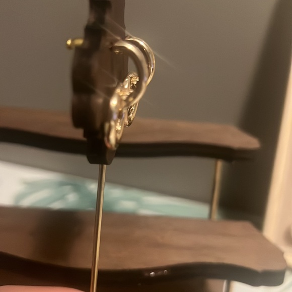 Gold-Plated Copper Geometric Earrings - Picture 4 of 7